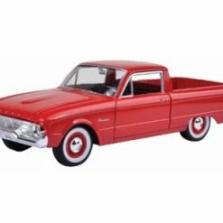 Motor Max 1960 Ford Ranchero Pickup Truck, Red - Motormax 79321 - 1/24 Scale Diecast Model Car
