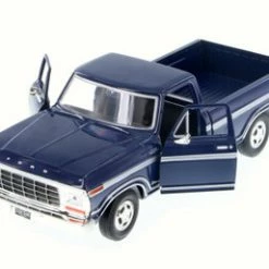 1979 Ford F-150 Custom Pick-Up, Blue - Motor Max 79346 - 1/24 Scale Diecast Model Toy Car