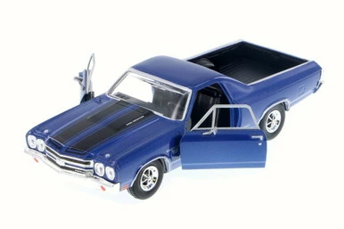 1970 Chevy El Camino SS 396, Blue - Motor Max 79347AC/BU - 1/24 Scale Diecast Model Toy Car