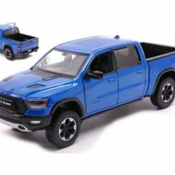 2019 Dodge Ram 1500 Crew Cab Rebel Pickup Truck, Blue - Motor Max 79358BU - 1/27 Scale Diecast Car