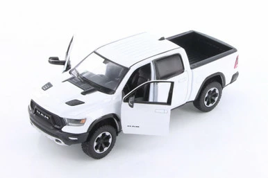 2019 Dodge Ram 1500 Crew Cab Rebel Pickup Truck, White - Showcasts 79358/16D - 1/24 Diecast Car