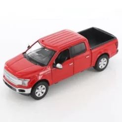 2019 Ford F-150 Lariat Crew Cab Pickup Truck, Red - Showcasts 79363/16D - 1/27 Scale Diecast Car