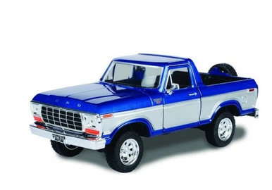 1978 Ford Bronco Ranger XLT W/ Spare Tire, Blue - Motor Max 79372 - 1/24 Scale Diecast Car