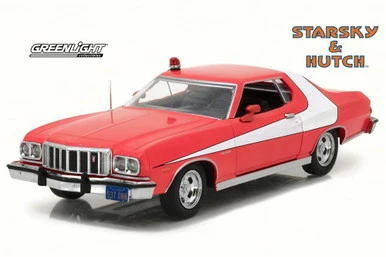 1976 Starsky & Hutch Ford Gran Torino Hard Top, Red - Greenlight 84042 - 1/24 Scale Diecast Car