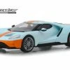 2019 Ford GT Heritage Edition, Light Blue With Orange Stripes - Greenlight 86158 - 1/43 Diecast Car