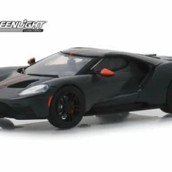 2019 Ford GT Carbon Series, Black With Orange Stripes - Greenlight 86160 - 1/43 Scale Diecast Car