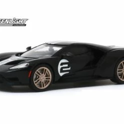 2017 Ford GT '66 Heritage Edition #2, Black - Greenlight 86178 - 1/43 Scale Diecast Model Toy Car