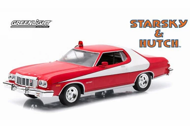 Starsky & Hutch 1976 Ford Gran Torino, Red - Greenlight 86442 - 1/43 Scale Diecast Model Toy Car