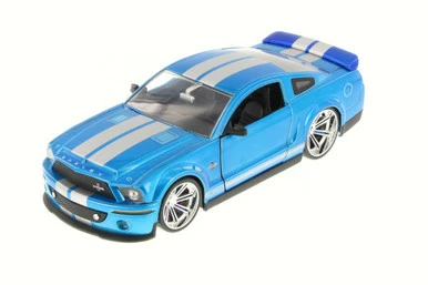 Jada Toys 2008 Ford Shelby GT-500KR, Blue - JADA 91844XW - 1/24 Scale Diecast Car (Brand New, But NOT IN BOX)