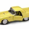 Lucky Road Signature 1955 Ford Thunderbird Convertible, Yellow - Road Signature 92068 - 1/18 Scale Diecast Car