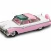 Lucky Road Signature 1955 Ford Crown Victoria , Pink And- Lucky 94202PK - 1/43 Scale Diecast Model Toy Car