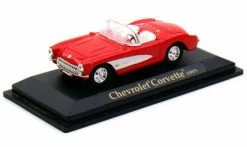 Lucky Road Signature 1957 Chevrolet Corvette Convertible, Red - Yatming 94209 - 1/43 Scale Diecast Model Toy Car