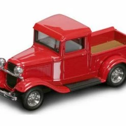 Lucky Road Signature 1934 Ford Pickup Truck, Red - Yatming 94232 - 1/43 Scale Diecast Model Toy Car