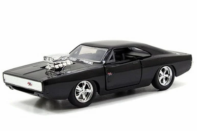 1970 Dom's Dodge Charger W/Engine Blower, Black - Jada Toys Fast & Furious 97042 - 1/32 Diecast Car