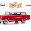 1955 Chevy Two-Ten Townsman With Gas Pump, Red - Greenlight 97070A/48 - 1/64 Scale Diecast Car
