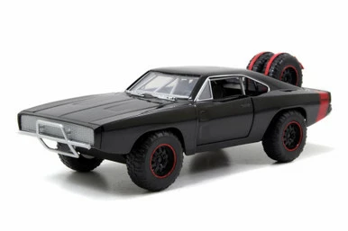 Dom's 1970 Dodge Charger Off-Road, Black - Jada Toys Fast & Furious 97084 - 1/24 Scale Diecast Model Toy Car (Brand New, But NOT IN BOX)