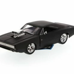 Jada Toys Dom's 1970 Dodge Charger R/T, Matte - Toys Fast & Furious 97174 - 1/24 Scale Diecast Model Toy Car