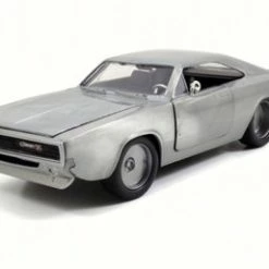 Jada Toys 1968 Dom's Dodge Charger R/T, Bare Metal - JADA 97370 - 1/24 Scale Diecast Car (New, But NO BOX)