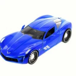 Jada Toys 2009 Chevy Corvette Stingray Concept, Blue - JADA 97467 - 1/24 Scale Diecast Model Toy Car