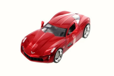 Jada Toys 2009 Chevy Corvette Stingray Concept, Red - JADA 97467 - 1/24 Scale Diecast Model Toy Car