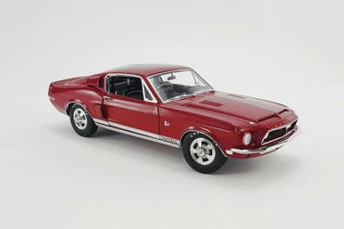 1968 Ford Mustang Shelby GT500 KR Ad Car, Candy Apple Red - Acme A1801849 - 1/18 Scale Diecast Car