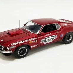 1969 Ford Mustang BOSS 429, Dark Red - Acme A1801854 - 1/18 Scale Diecast Model Toy Car