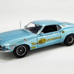 1969 Ford Mustang BOSS 429, Light Blue - Acme A1801858 - 1/18 Scale Diecast Model Toy Car