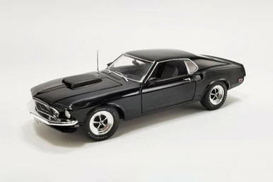 1969 Ford Mustang BOSS 429, Black - Acme A1801859 - 1/18 Scale Diecast Model Toy Car