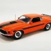 1970 Ford Mustang Mach 1, Orange /Black Stripes - Acme A1801861 - 1/18 Scale Diecast Model Toy Car
