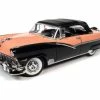 Auto World 1956 Ford Fairlane Sunliner Cnvrtbl Soft Top, Sunset Coral AMM1270 1/18 Scale Diecast Car
