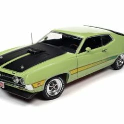 1971 Ford Torino Cobra, Grabber Lime Green - Auto World AMM1278 - 1/18 Scale Diecast Model Toy Car