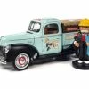 1940 Ford Property Management Truck W/Mr. Monopoly, Light Green - Auto World 1/18 Scale Diecast Car