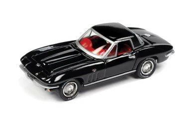 ModelToyCars 1965 Chevy Corvette, Tuxedo Black - Johnny Lightning JLSP103/24A - 1/64 Scale Diecast Model Toy Car