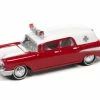 ModelToyCars 1957 Chevy Ambulance, Kosmos Red And White - Johnny Lightning JLSP130/24 - 1/64 Scale Diecast Car