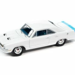 1970 Dodge Dart Swinger 340, White - Johnny Lightning JLSP176/24A - 1/64 Scale Diecast Model Toy Car