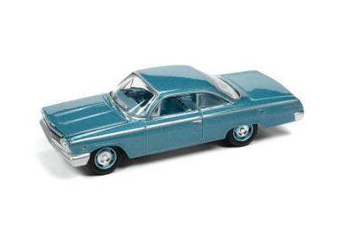 1962 Chevy Bel Air Bubbletop, Twilight Blue - Johnny Lightning JLSP187/24A - 1/64 Scale Diecast Car