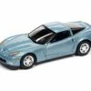 2012 Chevy Corvette Z06, Carlisle Blue - Johnny Lightning JLSP189/24A - 1/64 Scale Diecast Car