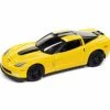 2012 Chevy Corvette Z06, Velocity Yellow - Johnny Lightning JLSP189 - 1/64 Scale Diecast Car