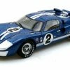 Shelby Collectibles 1966 Ford GT-40 MK II #2, Blue W/ White Stripes - Shelby SC401 - 1/18 Scale Diecast Model Toy Car