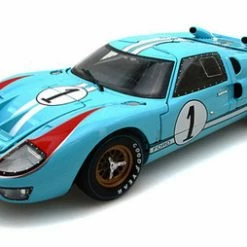 Shelby Collectibles 1966 Ford GT-40 MK II #1, Gulf Blue W/ White Stripes - Shelby SC411 - 1/18 Scale Diecast Car