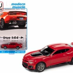 2018 Chevy Camaro ZL1, Red Hot - Auto World AWSP059/24B - 1/64 Scale Diecast Model Toy Car
