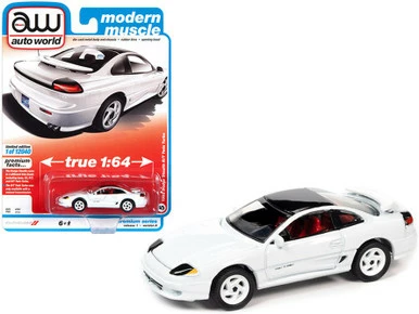 1992 Dodge Stealth R/T Twin Turbo, White And Black - Auto World AWSP063/24A - 1/64 Diecast Car