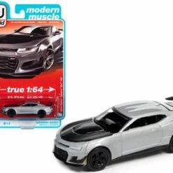 2019 Chevy Camaro ZL1 1LE, Satin Steel Silver - Auto World AWSP066/24B - 1/64 Scale Diecast Car