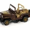 Jeep CJ-5, Mocha Brown Metallic - Johnny Lightning JLCG025/48A - 1/64 Scale Diecast Model Toy Car