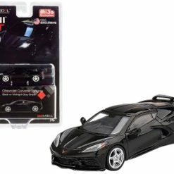 2020 Chevy Corvette Stingray C8, Black - Mini GT MGT00153-MJ - 1/64 Scale Diecast Model Toy Car