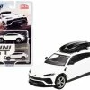 Lamborghini Urus With Roof Box, White - Mini GT MGT00220-MJ - 1/64 Scale Diecast Model Toy Car
