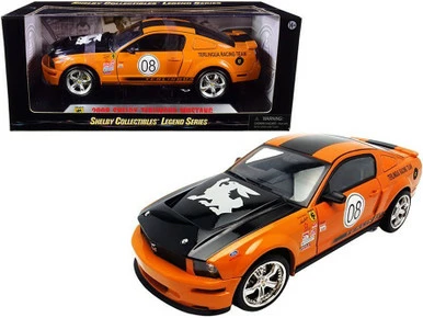 2008 Ford Shelby Mustang #08 Terlingua Racing Team, Orange With Black Stripes - Shelby Collectibles SC297OR - 1/18 Scale Diecast Model Toy Car